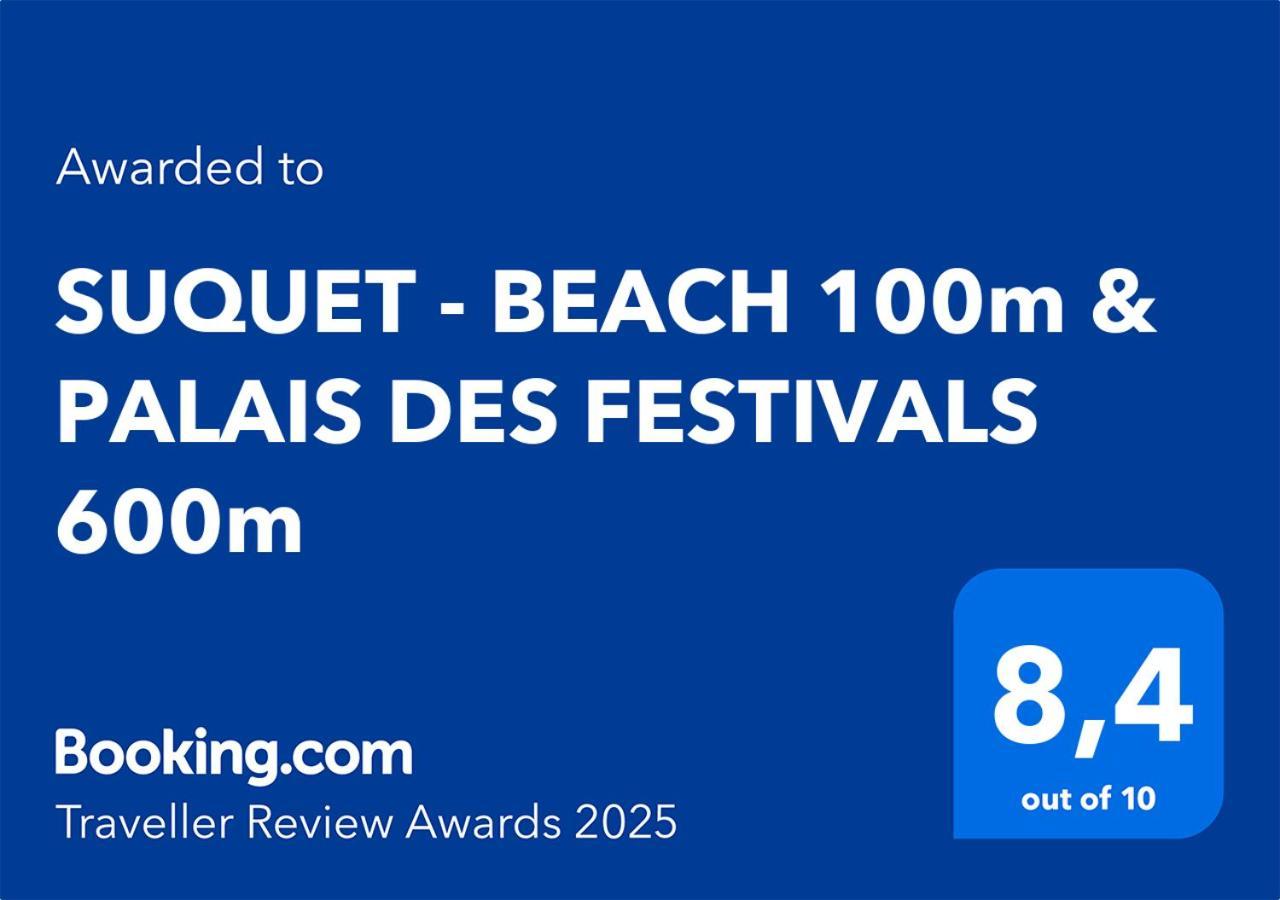 Suquet - Beach 100M & Palais Des Festivals 600M Cannes Exteriör bild